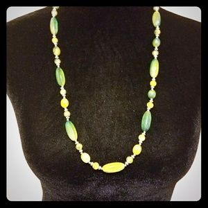 Stylish Lime Green Beaded Necklace